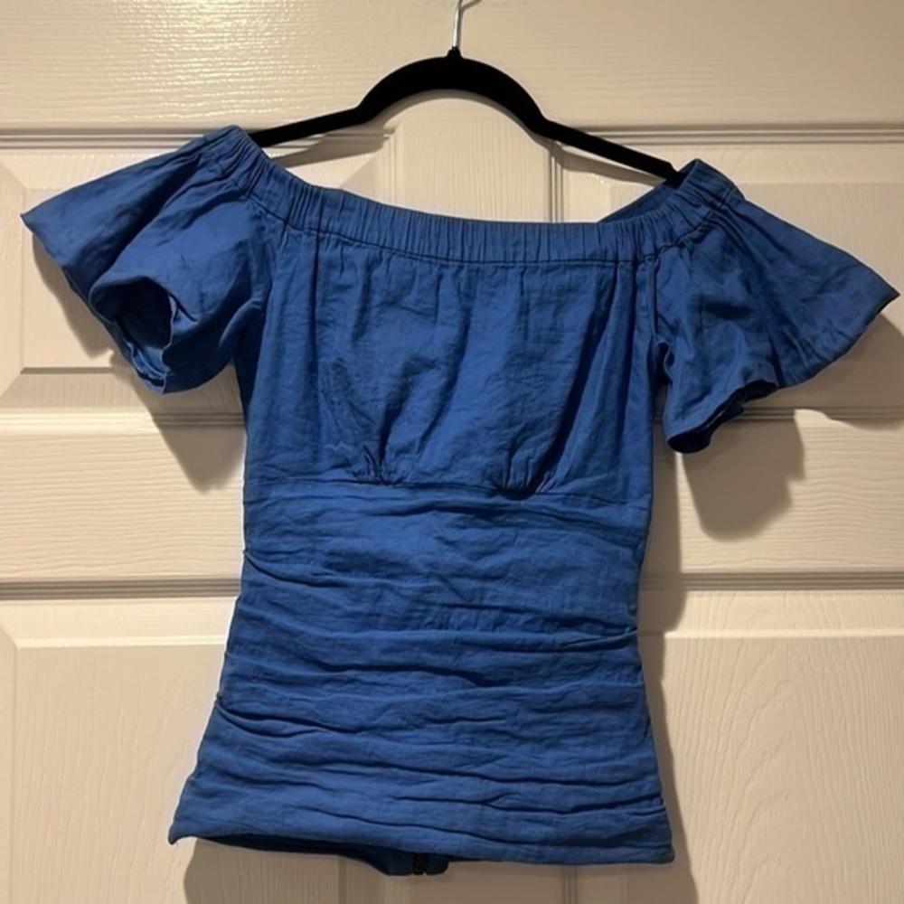 NICOLE MILLER ARTELIER RUCHED TOP SIZE P